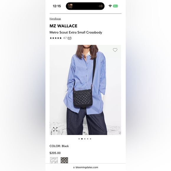 MZ Wallace Metro scout extra small crossbody. Black - Picture 6 of 7